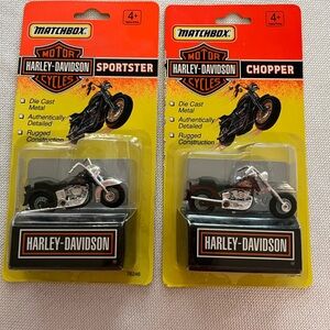 Matchbox Harley -Davidson Chopper and Sportster Die-Cast Model